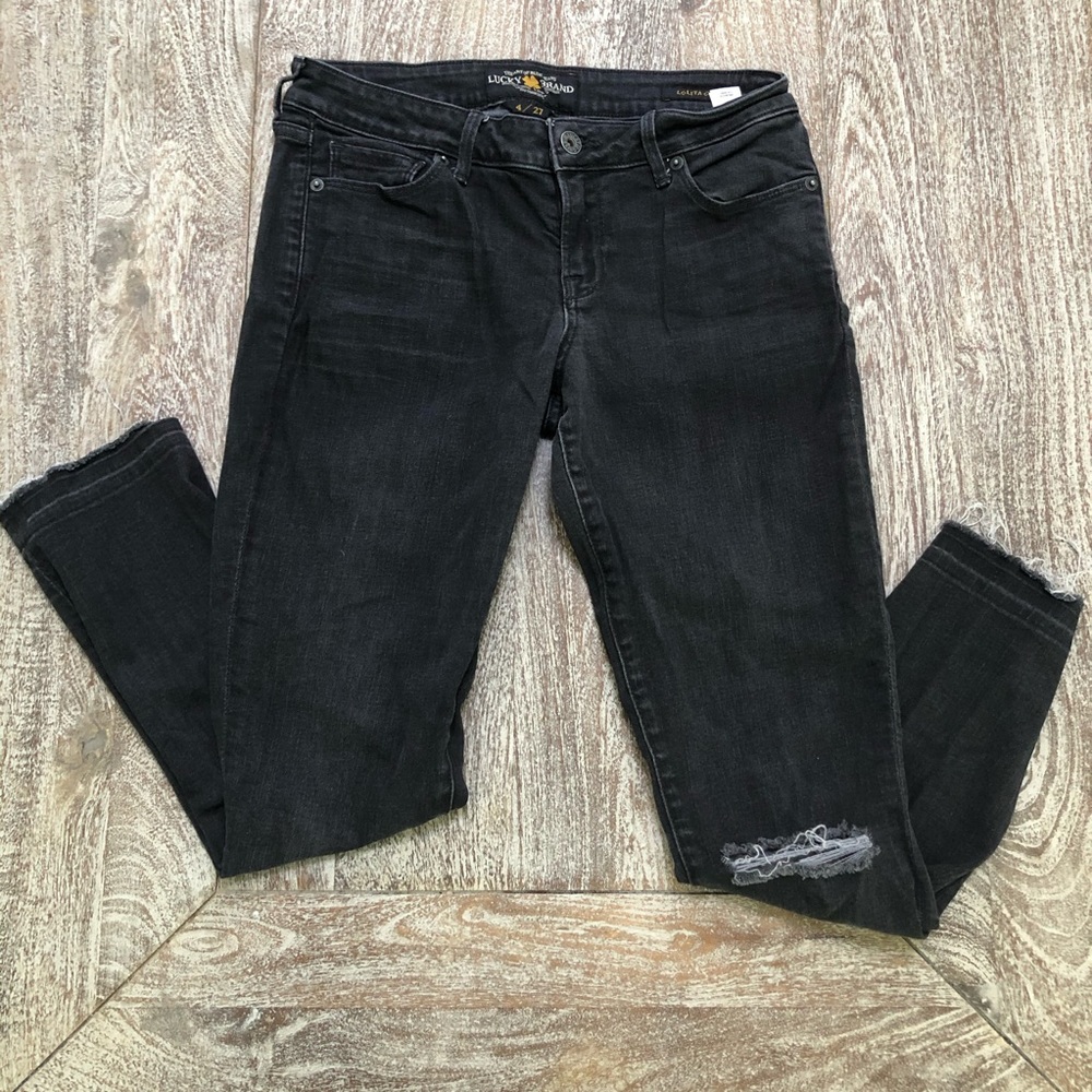 Lucky black ripped jeans